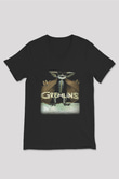 Gremlins Siyah Unisex V Yaka Tişört T-Shirt
