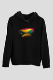 Grenada Bayrağı Baskılı Unisex Siyah Hoodie