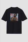 Gucci Mane Baskılı Unisex Oversize Siyah Tişört