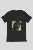 Gucci Mane Baskılı Unisex Siyah V Yaka Tişört