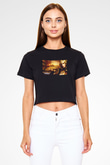 Guild Wars Siyah  Crop Top Tişört