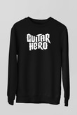Guitar Hero Siyah Unisex Sweatshirt