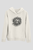Güneş Beyaz Unisex Kapşonlu Sweatshirt