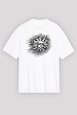 Güneş Beyaz Unisex Oversize Tişört T-Shirt