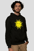 Güneş Siyah Unisex Hoodie