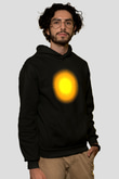 Güneş Siyah Unisex Kapüşonlu Sweatshirt