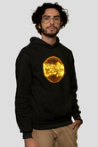 Güneş Siyah Unisex Kapüşonlu Sweatshirt