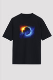 Güneş Siyah Unisex Oversize Tişört T-Shirt