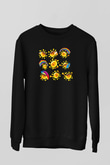 Güneş Siyah Unisex Sweatshirt