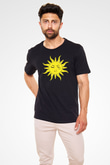 Güneş Siyah Unisex Tişört T-Shirt - TişörtFabrikası