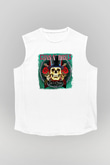 Guns N' Roses Baskılı Unisex Beyaz Kolsuz Tişört
