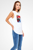 Guns N' Roses Baskılı Unisex Beyaz Kolsuz Tişört