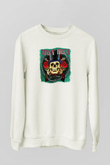 Guns N' Roses Baskılı Unisex Beyaz Sweatshirt