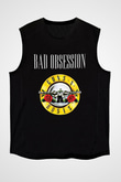 Guns N' Roses Baskılı Unisex Siyah Kolsuz Tişört