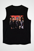 Guns N' Roses Baskılı Unisex Siyah Kolsuz Tişört