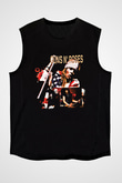 Guns N' Roses Baskılı Unisex Siyah Kolsuz Tişört