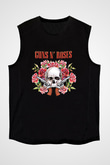 Guns N' Roses Baskılı Unisex Siyah Kolsuz Tişört