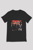 Guns N' Roses Baskılı Unisex Siyah V Yaka Tişört