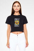 Guns N’ Roses Siyah Crop Top Tişört