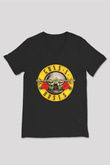 Guns N' Roses Siyah Unisex V Yaka Tişört T-Shirt