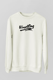 Güreş Baskılı Unisex Ekru Sweatshirt