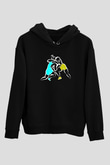Güreş - Wrestle Baskılı Unisex Siyah Hoodie