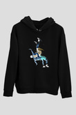 Güreş - Wrestle Baskılı Unisex Siyah Hoodie