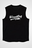 Güreş - Wrestle Baskılı Unisex Siyah Kolsuz Tişört