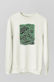Gwar Baskılı Unisex Beyaz Sweatshirt