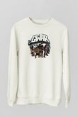 Gwar Baskılı Unisex Beyaz Sweatshirt
