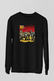 Gwar Baskılı Unisex Siyah Sweatshirt