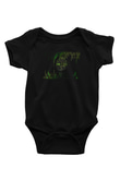 Hacker Baskılı Unisex Siyah Bebek Body - Zıbın