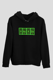 Hacker Baskılı Unisex Siyah Hoodie