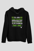 Hacker Baskılı Unisex Siyah Hoodie