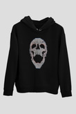 Hacker Baskılı Unisex Siyah Hoodie