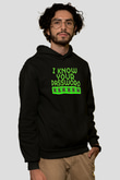 Hacker Baskılı Unisex Siyah Hoodie