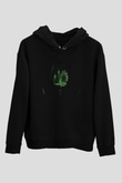 Hacker Baskılı Unisex Siyah Hoodie