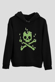 Hacker Baskılı Unisex Siyah Hoodie