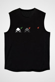 Hacker Baskılı Unisex Siyah Kolsuz Tişört - Tshirt