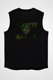 Hacker Baskılı Unisex Siyah Kolsuz Tişört - Tshirt