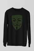 Hacker Baskılı Unisex Siyah Sweatshirt