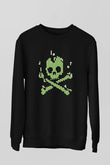 Hacker Baskılı Unisex Siyah Sweatshirt