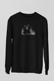 Hacker Baskılı Unisex Siyah Sweatshirt