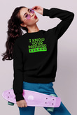Hacker Baskılı Unisex Siyah Sweatshirt