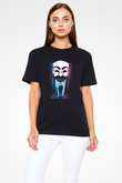 Hacker Baskılı Unisex Siyah Tişört - Tshirt