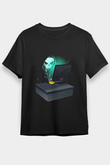 Hacker Baskılı Unisex Siyah Tişört - Tshirt