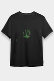Hacker Baskılı Unisex Siyah Tişört - Tshirt