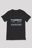 Haggard Baskılı Unisex Siyah V Yaka Tişört - Tshirt