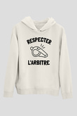 Hakem Beyaz Unisex Kapüşonlu Sweatshirt