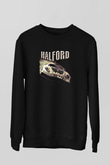 Halford Baskılı Unisex Siyah Sweatshirt